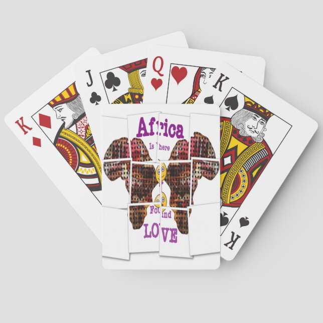 Africa is where I found Love Playing Cards (Back)