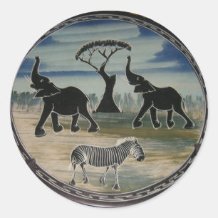 Africa Kenya Beautiful Elegant Wildlife Classic Round Sticker
