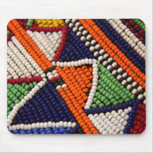 Africa, Kenya. Maasai Tribal Beads Mouse Mat