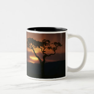 Africa, Kenya, Masai Mara Game Reserve, Setting Two-Tone Coffee Mug