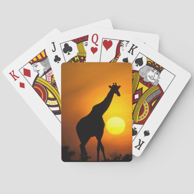 Africa, Kenya, Masai Mara. Giraffe (Giraffe Playing Cards (Back)