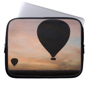 Africa, Kenya, Masai Mara. Two balloons glide Laptop Sleeve