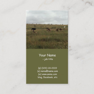 Africa Kenya wild animals Business Card