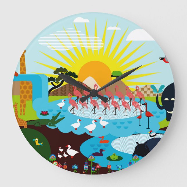 Africa Large Clock (Front)