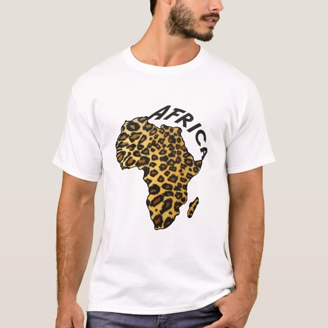 Africa leopard map Leopard animal print T-Shirt (Front)