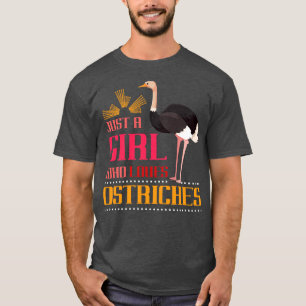 Africa Lover Girl Gift Safari Ostrich T-Shirt