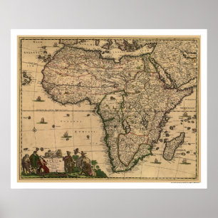 Africa Map 1688 Poster