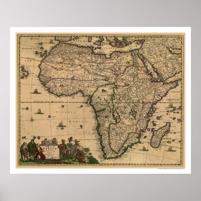 Africa Map 1688 Poster (Front)