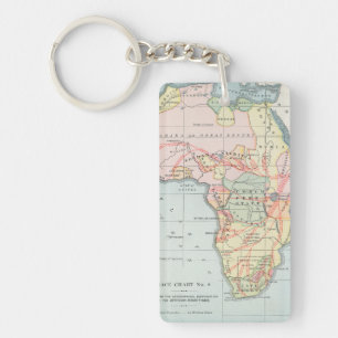 AFRICA: MAP, 1894 KEY RING