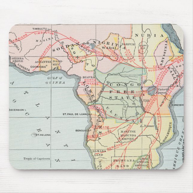 AFRICA: MAP, 1894 MOUSE MAT (Front)