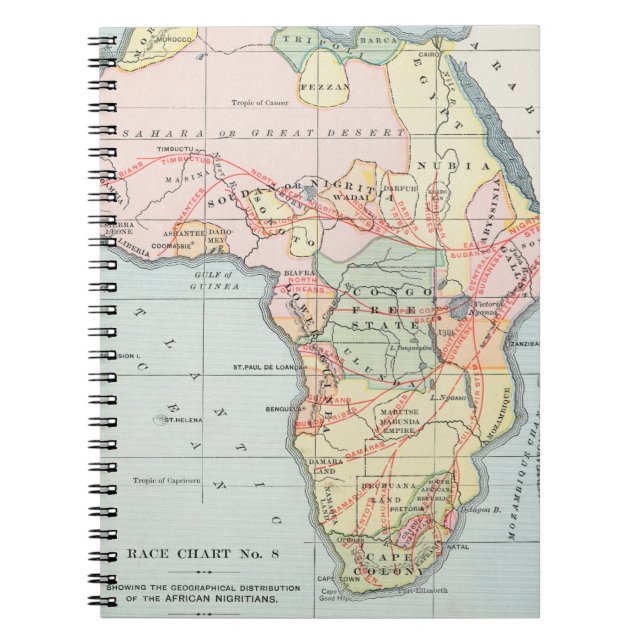 AFRICA: MAP, 1894 NOTEBOOK (Front)