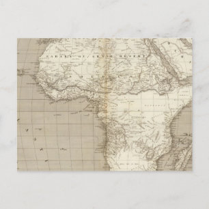 Africa map 2 postcard