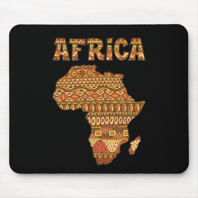 Africa Map Africa Giftvintage Black American Afric Mouse Mat (Front)