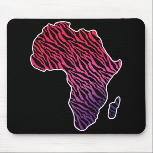 Africa Map African Pride Zebra Pattern Mouse Mat