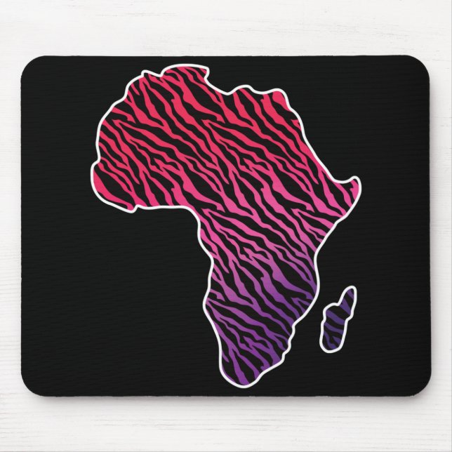 Africa Map African Pride Zebra Pattern Mouse Mat (Front)
