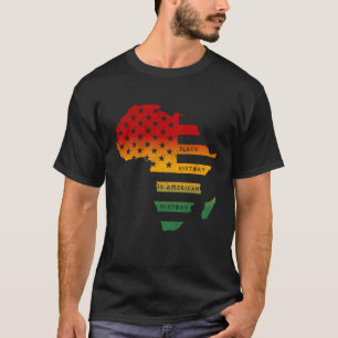 Africa Map American flag Black history is American T-Shirt
