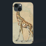 Africa Map and a Giraffe iPhone 13 Case<br><div class="desc">This piece of artwork will please any world traveller and animal lover. The background represents the map of Africa and there is a picture of a giraffe on top of it. In this image,  the borders makes it the perfect decorative art piece.</div>