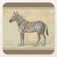 Africa Map and a Zebra