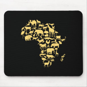 Africa Map Animals Melanin African Black History M Mouse Mat
