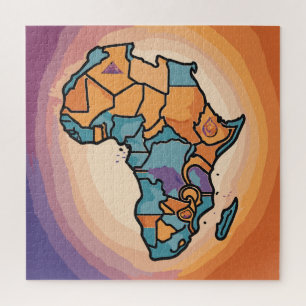 Africa Map art Jigsaw Puzzle