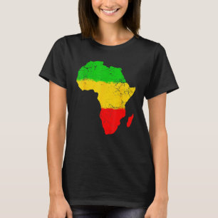 Africa Map Black History Month Afro African Pride T-Shirt