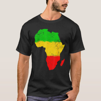 Africa Map Black History Month Afro African Pride  T-Shirt