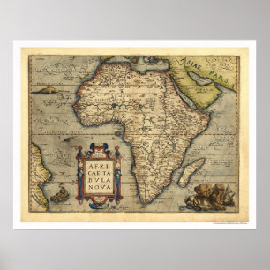 Africa Map By Ortelius 1570 Poster