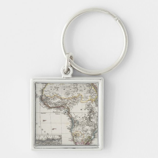 Africa Map by Stieler Key Ring (Front)