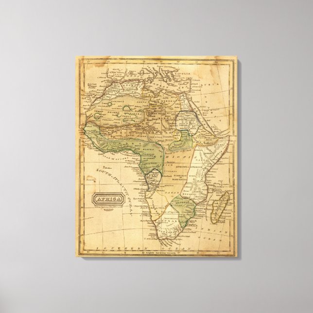 Africa  Map by Worcester Canvas Print (Front)
