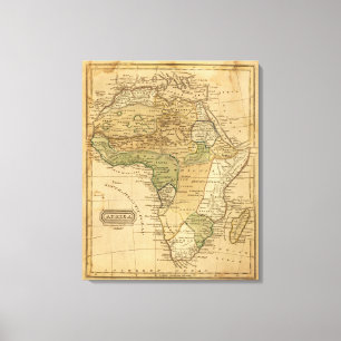 Africa  Map by Worcester Canvas Print