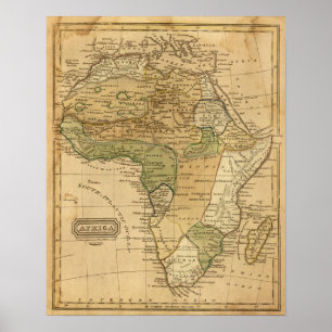 Africa  Map by Worcester Poster