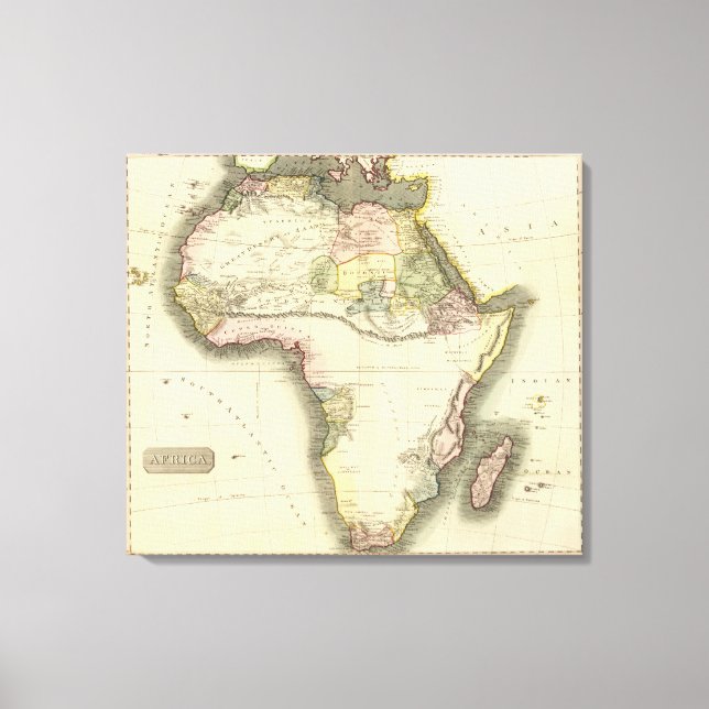 Africa map canvas print (Front)