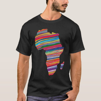 Africa Map Colourful Country Continent T-Shirt