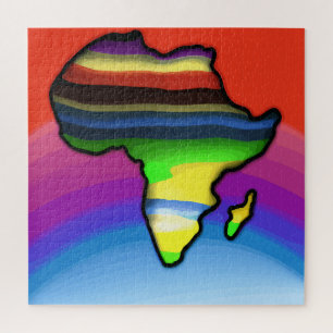 Africa Map colours Jigsaw Puzzle