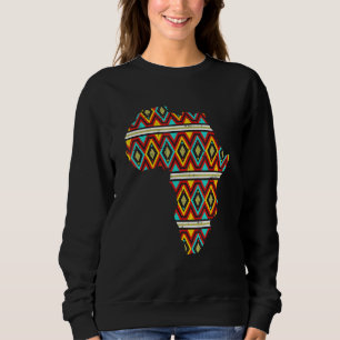 Africa Map Ethnic Dashiki Kente Cool African Ameri Sweatshirt