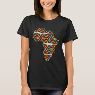 Africa Map Ethnic Dashiki Kente Cool African Ameri T-Shirt