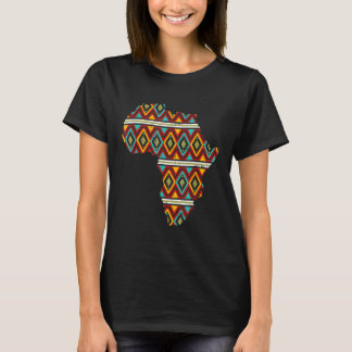 Africa Map Ethnic Dashiki Kente Cool African Ameri T-Shirt