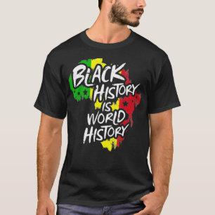 Africa Map Flag Colours Black History World Histor T-Shirt