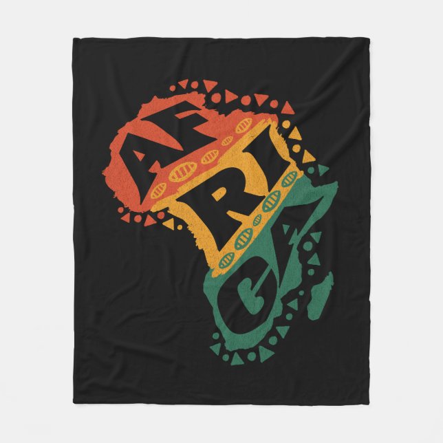 Africa map fleece blanket (Front)