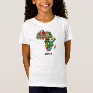 Africa Map Girls' Fine Jersey T-Shirt