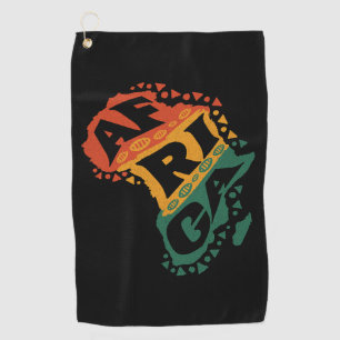 Africa map golf towel