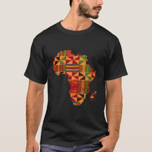 Africa Map Kente For African T-Shirt