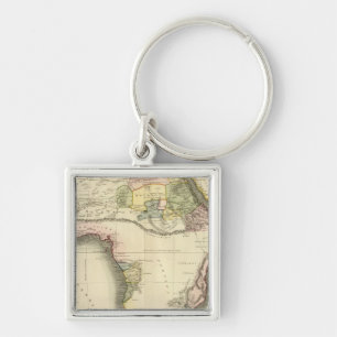 Africa map key ring