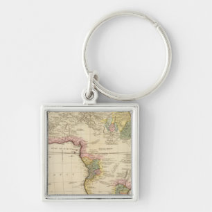 Africa map key ring