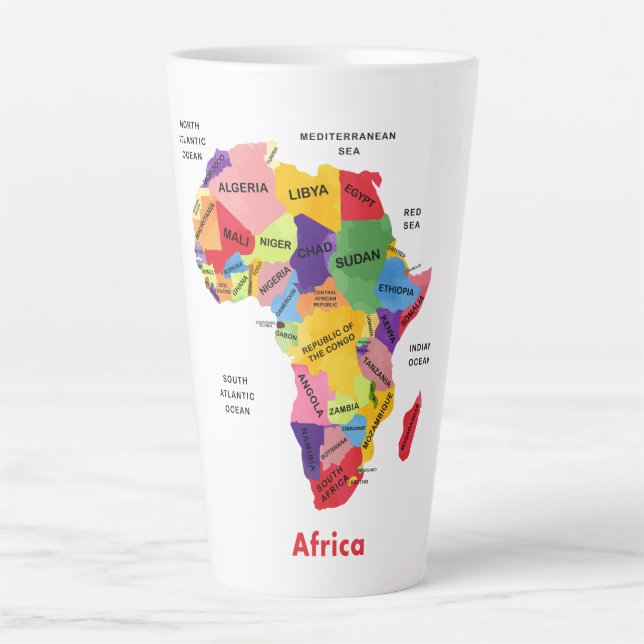 Africa Map Latte Mug (Front)