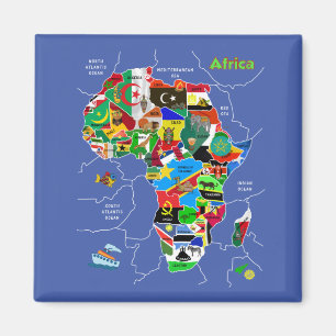 Africa Map Magnet