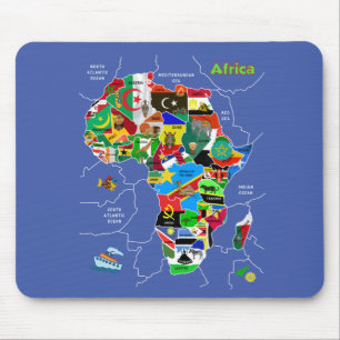 Africa Map Mouse Mat