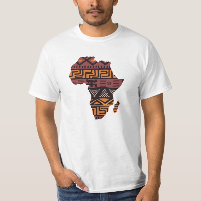Africa Map Pattern - Africa Continent T-Shirt (Front)