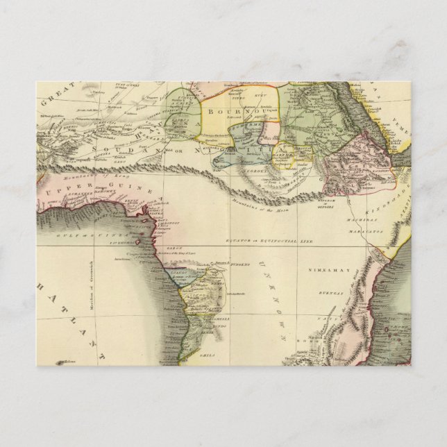 Africa map postcard (Front)