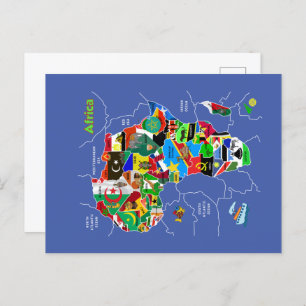 Africa Map Postcard